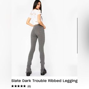 Troubled Ribbed Leggins
